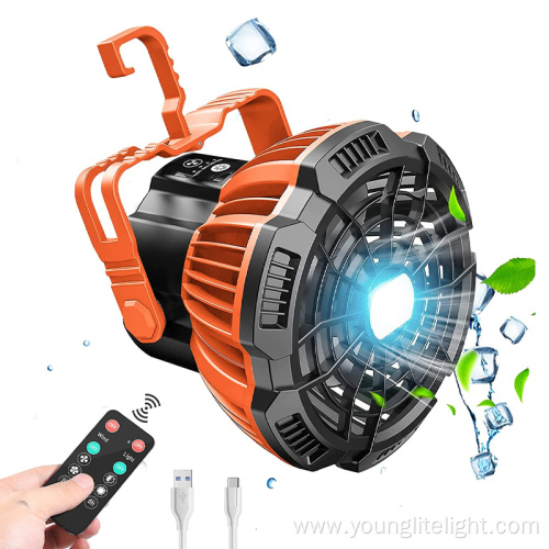 Multifunctional Remote Control LED Camping Tent Fan Light